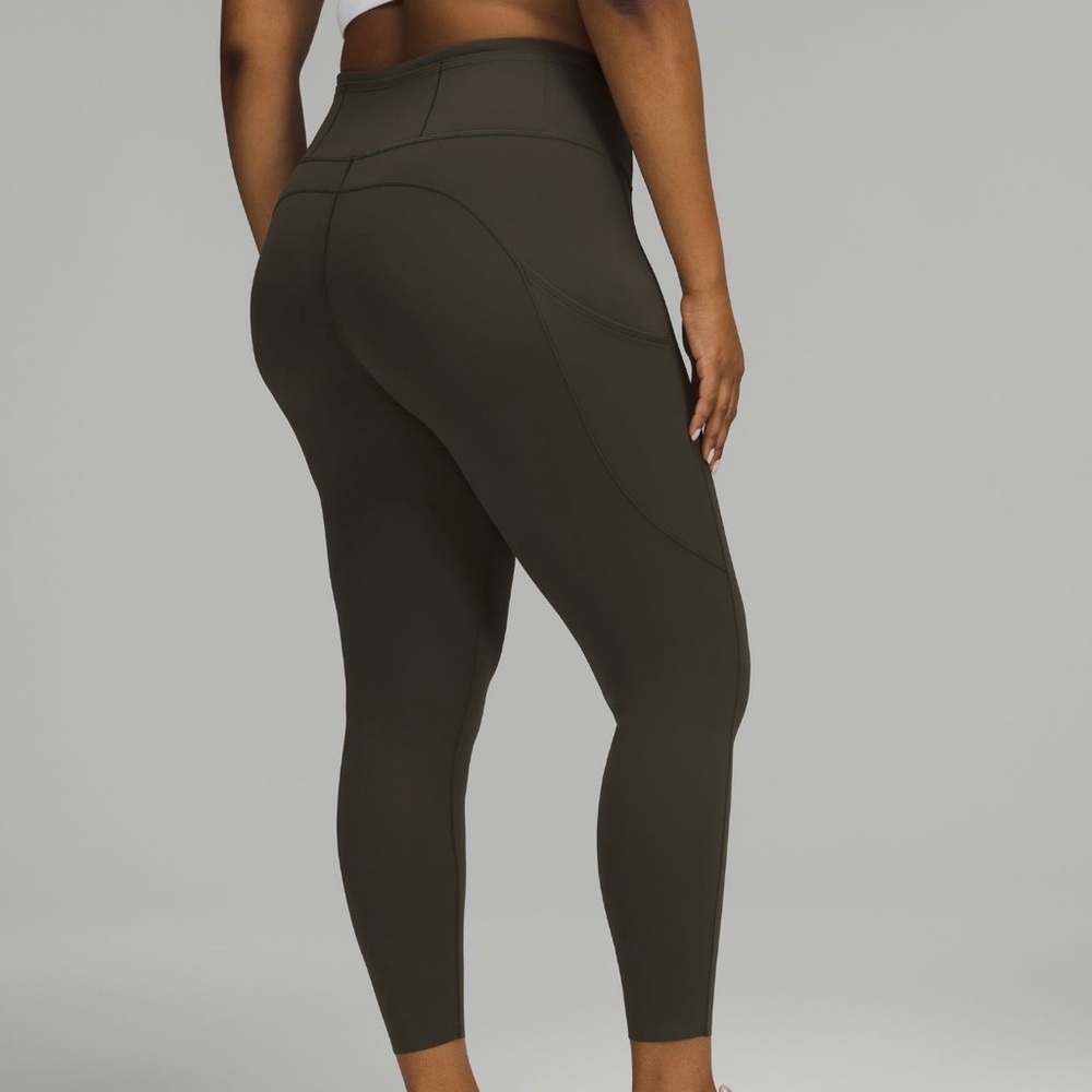 Lululemon Fast and Free Leggings Dark Olive Size 6